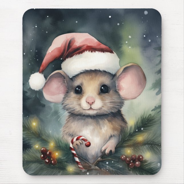 Weihnachtsmaus Mousepad (Vorne)