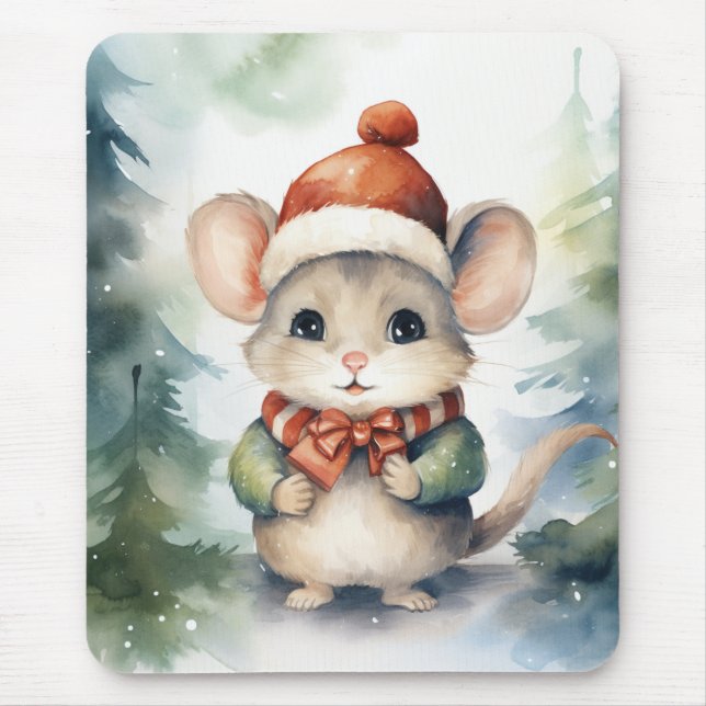 Weihnachtsmaus Mousepad (Vorne)