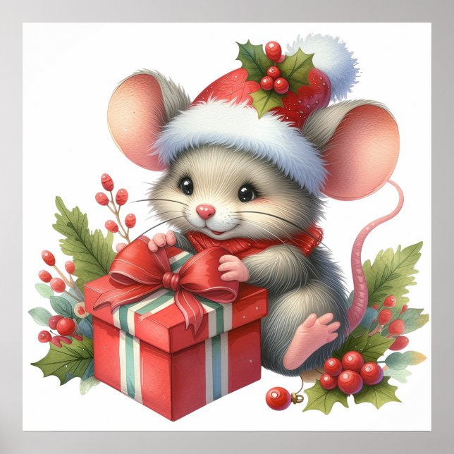 Weihnachtsmaus Poster (Vorne)