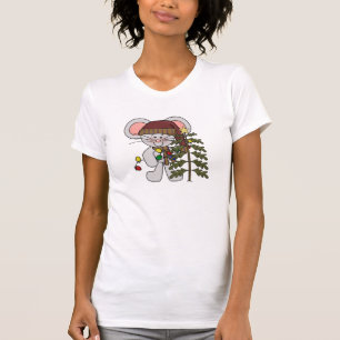 Weihnachtsmaus schmückt den Baum T-Shirt