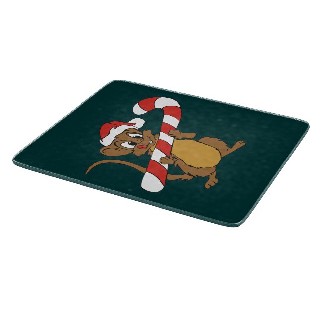 Weihnachtsmaus Schneidebrett (Ecke)