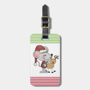 Weihnachtsmaus und gepäckanhänger