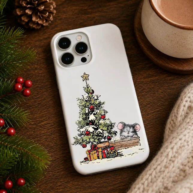 Weihnachtsmaus unter dem Baum iPhone 16 Pro Hülle (Von Creator hochgeladen)