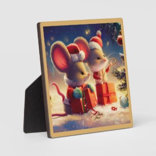 Weihnachtsmäuse 3 fotoplatte