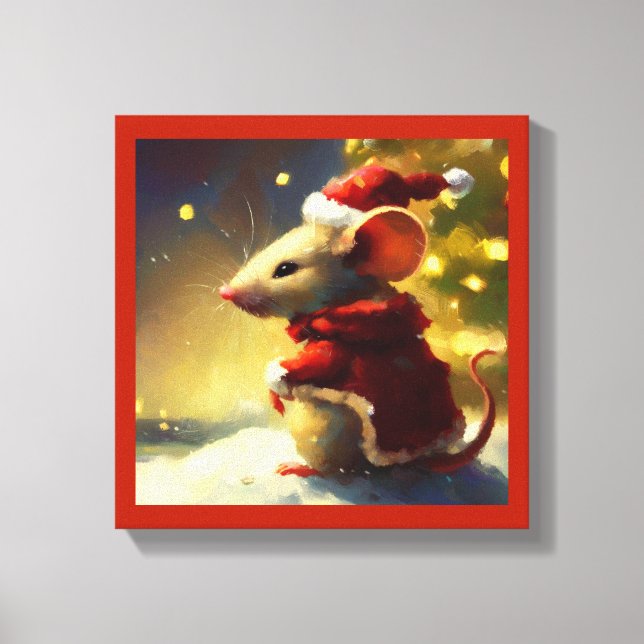 Weihnachtsmäuse 4 leinwanddruck (Vorderseite)