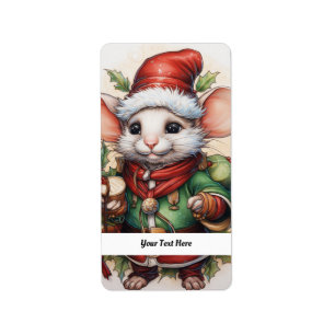 Weihnachtsmäuse 50 Ihr Text hier Adressaufkleber