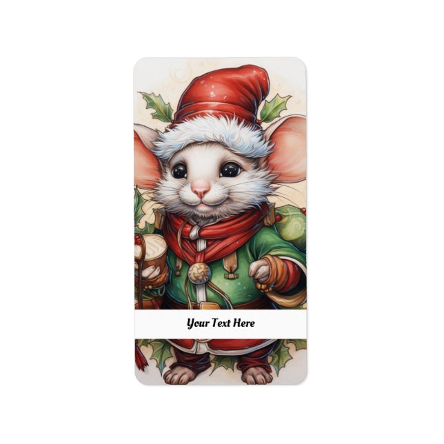 Weihnachtsmäuse 50 Ihr Text hier Adressaufkleber (Vorne)