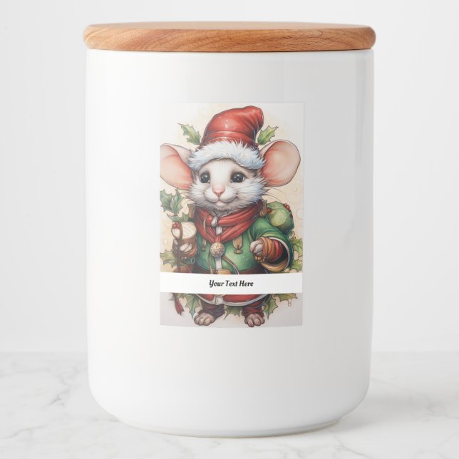 Weihnachtsmäuse 50 Ihr Text hier Lebensmitteletikett (Vorderseite)