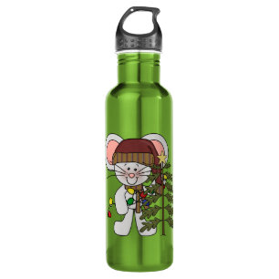 Weihnachtsmäuse-Dekorationsbaum Trinkflasche
