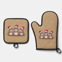 Weihnachtsmäuse essen Santas Kekse, Ofenhandschuh
