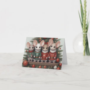 Weihnachtsmäuse-Grußkarte Karte