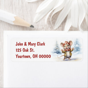 Weihnachtsmäuse in Schneeflocken