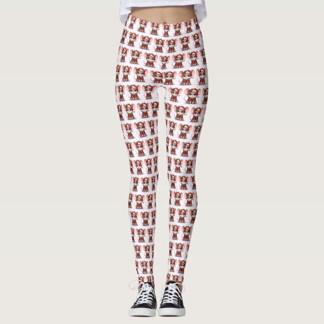 Weihnachtsmäuse-Leggings Leggings (Vorderseite)