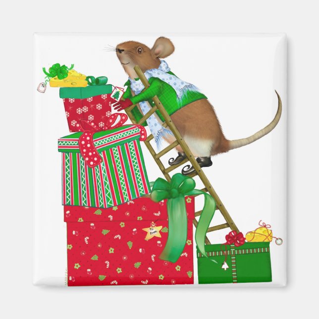 Weihnachtsmäuse Magnet (Vorne)