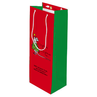 Weihnachtsmäuse Niedlich Funny Holiday Geschenktüte Für Weinflaschen