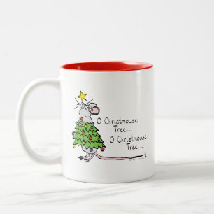 Weihnachtsmäuse Niedlich Funny Holiday Zweifarbige Tasse