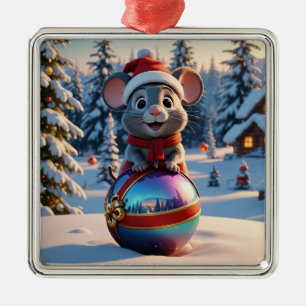 Weihnachtsmäuse Ornament Aus Metall