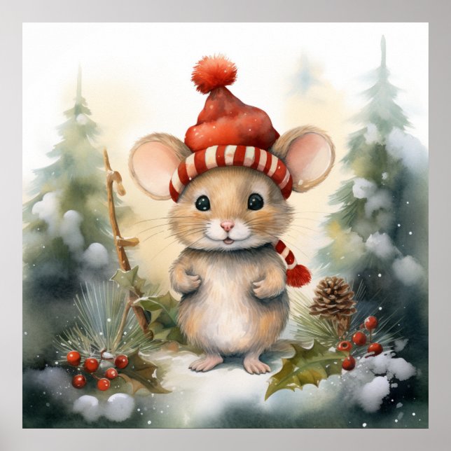 Weihnachtsmäuse-Poster Poster (Vorne)