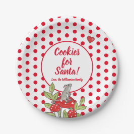 Weihnachtsmäuse Red Polka Dot Custom Santa Cookie Pappteller