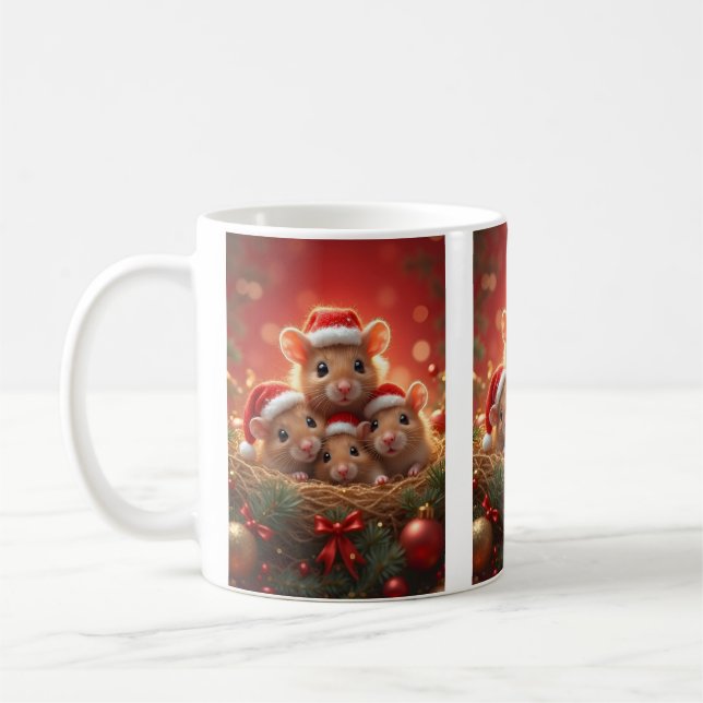 Weihnachtsmäuse-Tasse Kaffeetasse (Links)