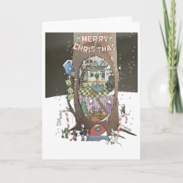 Weihnachtsmäuse Tree Karte