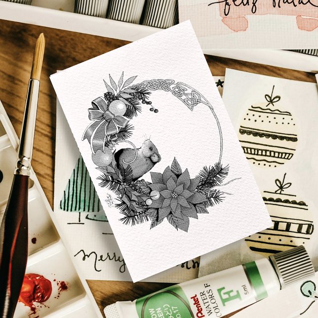 Weihnachtsmäuse Wreath Gummistempel (Von Creator hochgeladen)