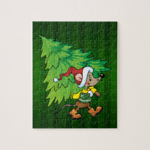 Weihnachtsmäusegrün-Puzzlespiel