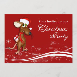 Weihnachtsmäusenfirma Weihnachtsfest Party Einladung