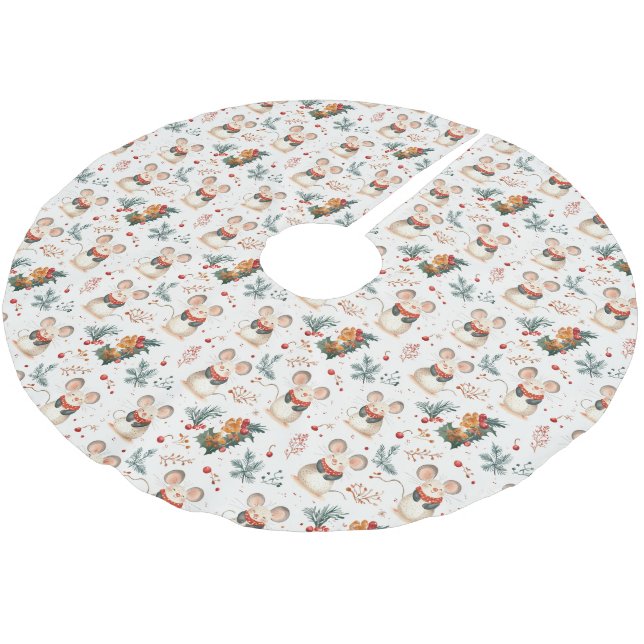 Weihnachtsmäusenrock Polyester Weihnachtsbaumdecke (Schrägansicht)