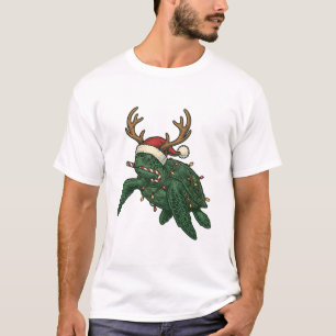 Weihnachtsmeeresschildkröte Rentier Vintage-Stich T-Shirt