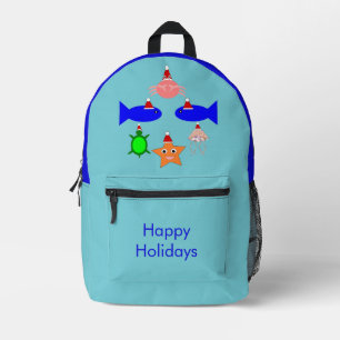 Weihnachtsmeerkreaturen Bedruckter Rucksack