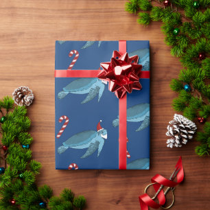 Weihnachtsmeerschildkröte Geschenkpapier