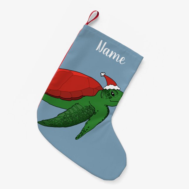 Weihnachtsmeerschildkröte Kleiner Weihnachtsstrumpf (Vorderansicht (hängend))