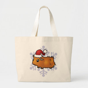 Weihnachtsmeerschweinchen (schäbig) jumbo stoffbeutel