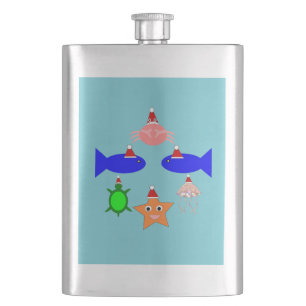 Weihnachtsmeerwesen Flachmann