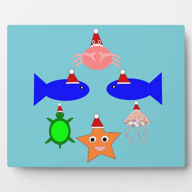 Weihnachtsmeerwesen Fotoplatte (Vorderseite)