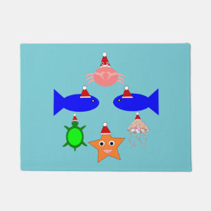 Weihnachtsmeerwesen Fußmatte