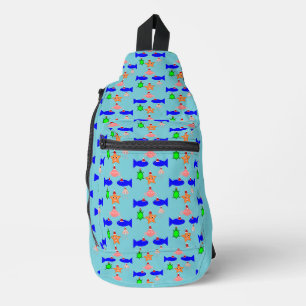 Weihnachtsmeerwesen Gemustert Crossbody Bag