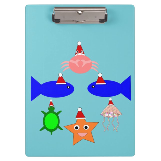 Weihnachtsmeerwesen Klemmbrett (Vorderseite)
