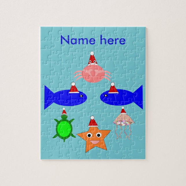 Weihnachtsmeerwesen Personalisiert (Vertikal)