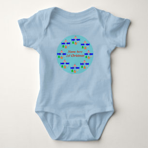 Weihnachtsmeerwesen Personalisiert Baby Strampler