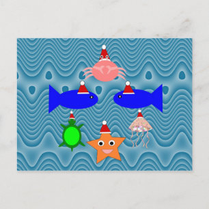 Weihnachtsmeerwesen Postkarte