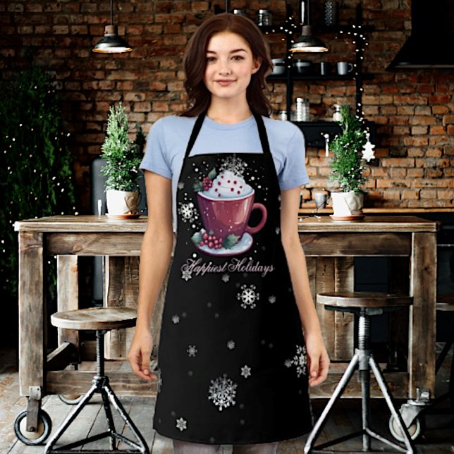Weihnachtsmeisterschaft der heißen Schokolade Schürze (Christmas Cup of Hot Chocolate Holiday Apron)