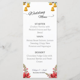 Weihnachtsmenü Menükarte