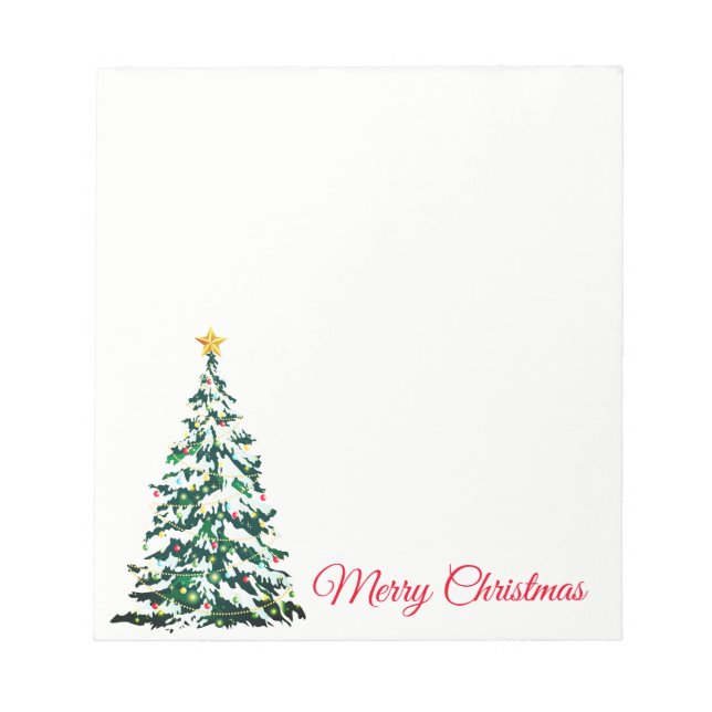 Weihnachtsmerkmal Notizblock (Vorderseite)