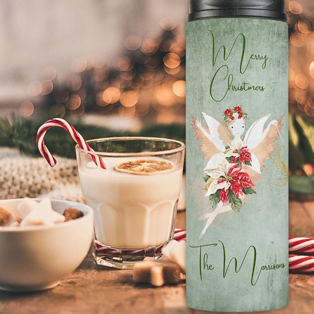 Weihnachtsmesse 6 Fotovorlage Poinsettia Thermosbecher (Von Creator hochgeladen)