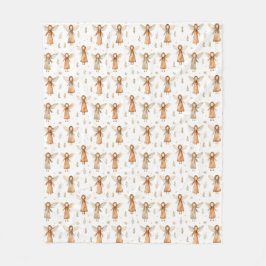 Weihnachtsmesse Cosy Blanket Gold Neutrale Fleecedecke