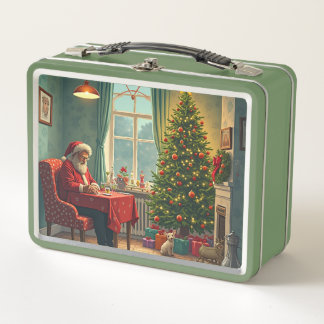 Weihnachtsmetall-Lunchbox Metall Brotdose