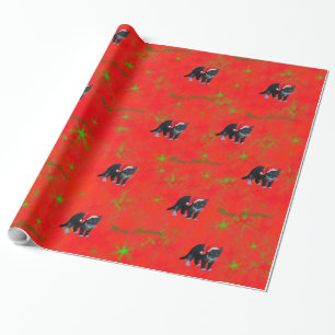 WeihnachtsMiezekatze-Katze Smoking Geschenkpapier