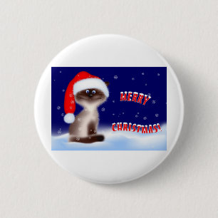 WeihnachtsMiezekatze-Knopf Button